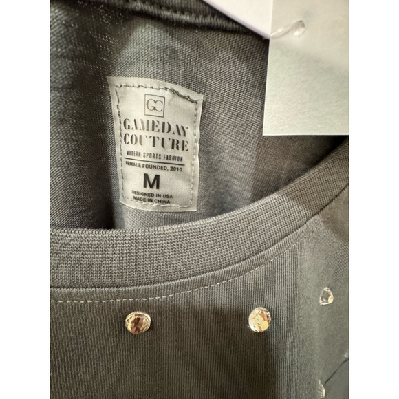 NWT Women's Gameday Couture T-shirt Size M Gray - Picture 6 of 7